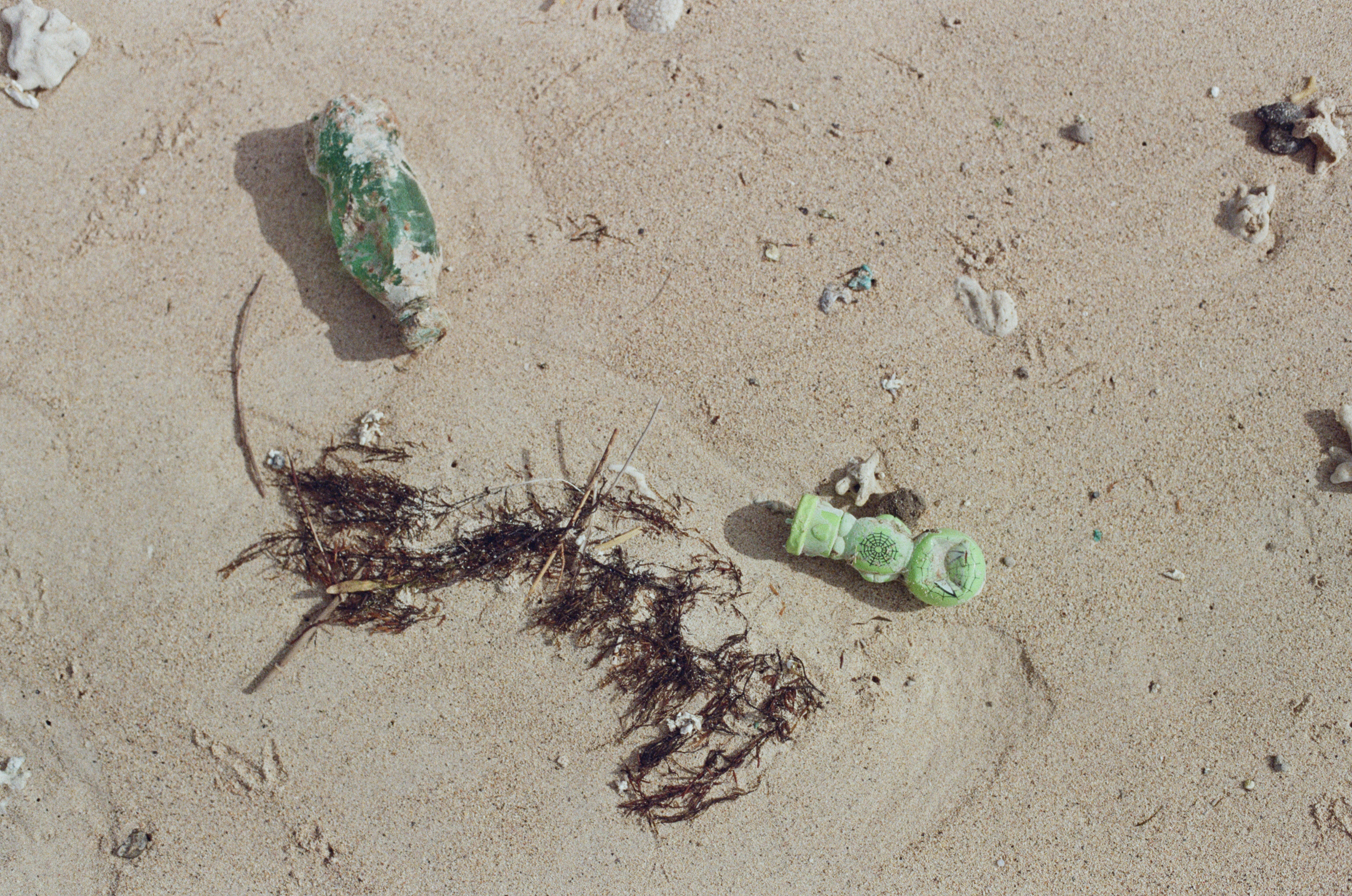 A beached knock-off Spiderman bubble wand