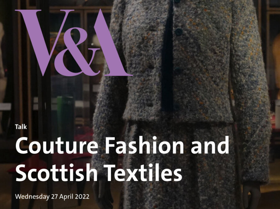 Fiona Anderson to talk at V&A Dundee on "Couture Fashion and Scottish Textiles"